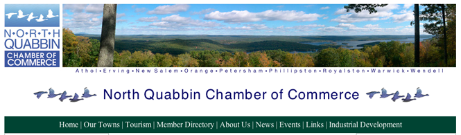 North Quabbin Chamber website header