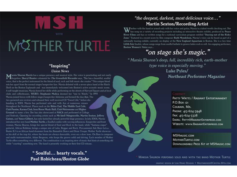 One Sheet for the band Mother Turtle